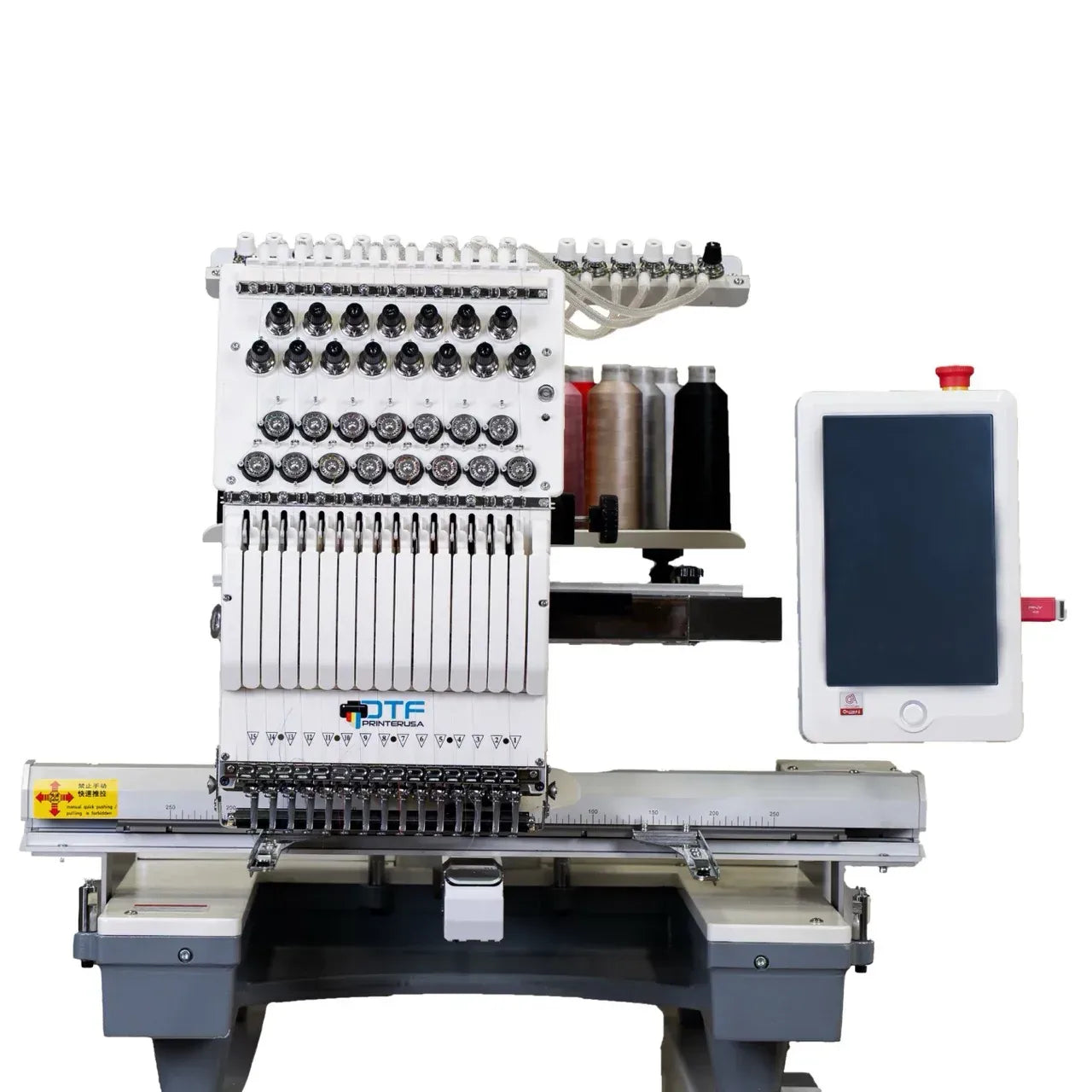 Single Head 15-Needle Embroidery Machine with Cap Support