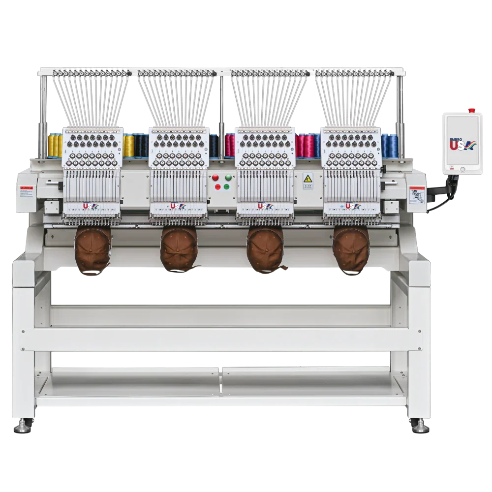 4-Head 12-Needle Commercial Embroidery Machine