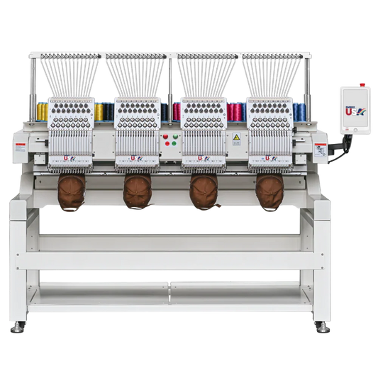 4-Head 12-Needle Commercial Embroidery Machine