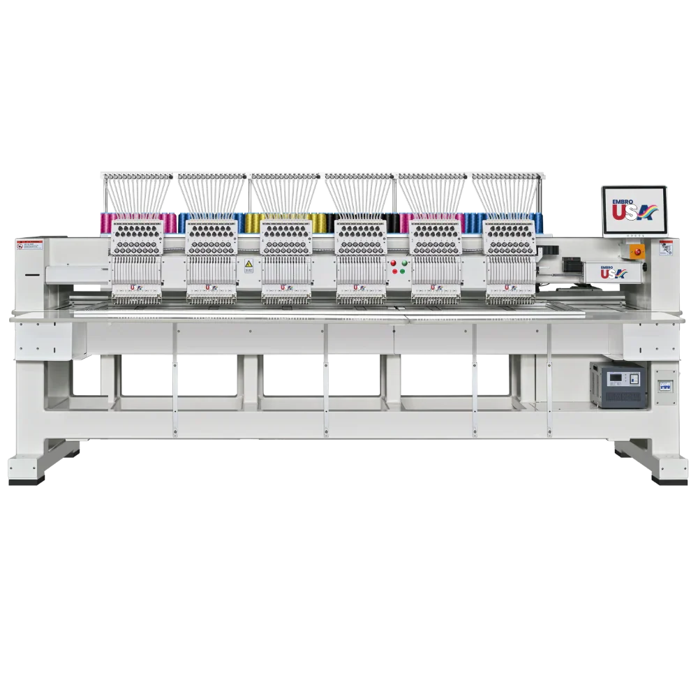 6-Head 12-Needle Industrial Embroidery Machine