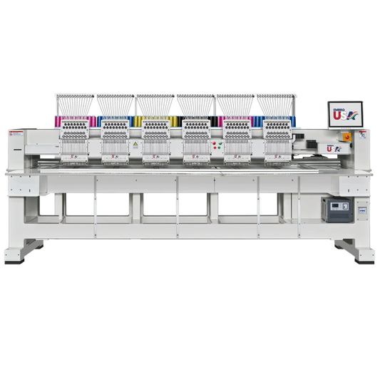 6-Head 12-Needle Industrial Embroidery Machine