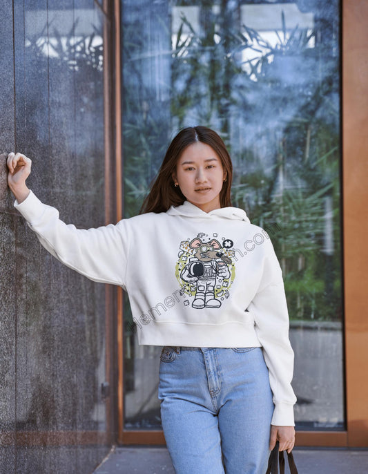 Astronaut Mouse Cartoon T-Shirt – Premium DTF Printed Tee